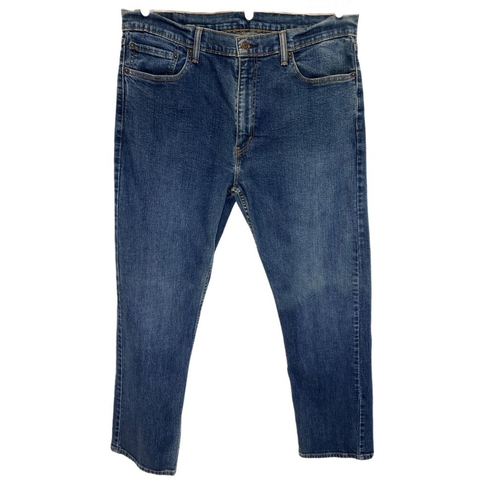 1085 Levi's 505 Straight Leg Faded Denim Jeans Mens